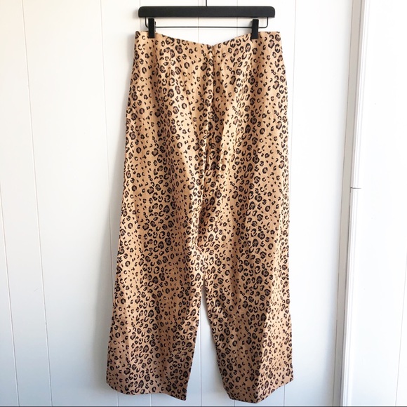 NWT Reformation Leopard Noble Crop Linen Pants - Picture 4 of 5